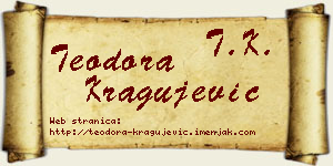 Teodora Kragujević vizit kartica
